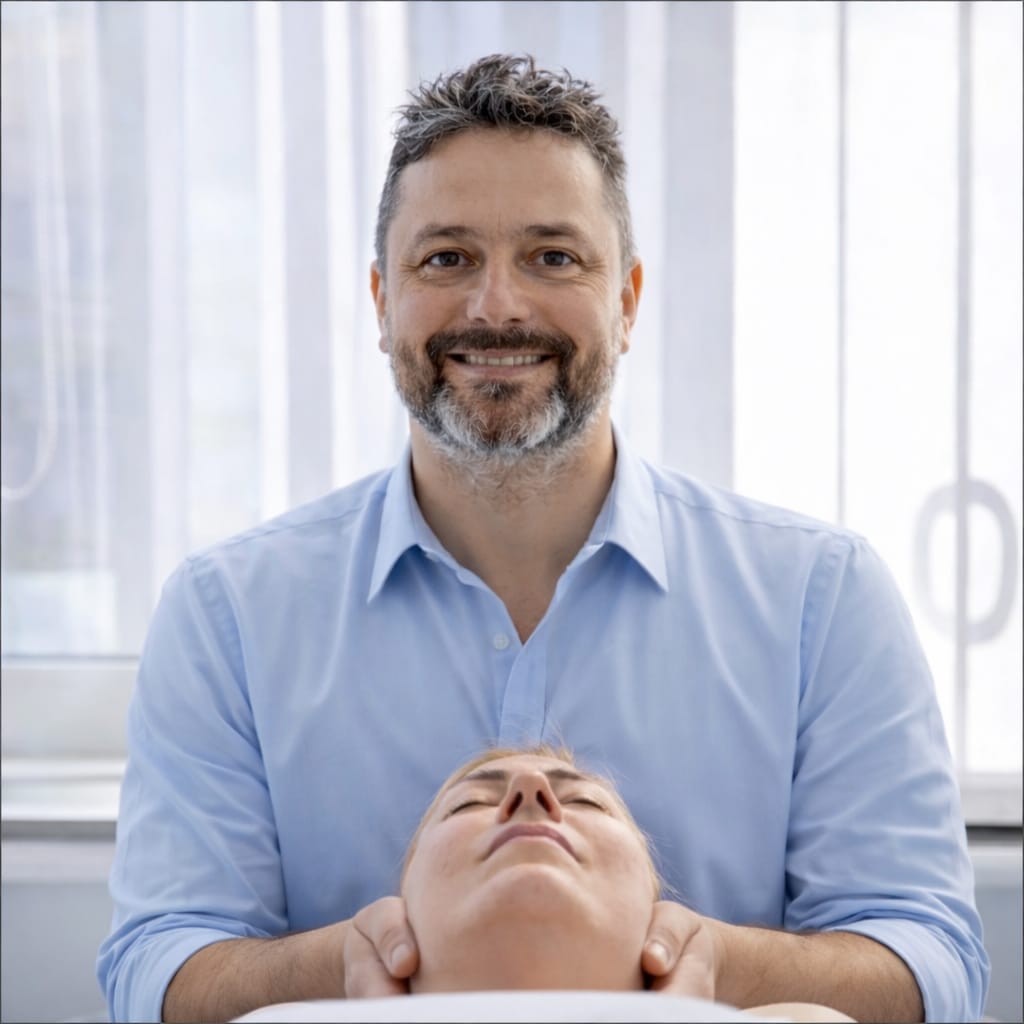 Harmoza Piotr prowadzący kursy masażu Flaga Meta